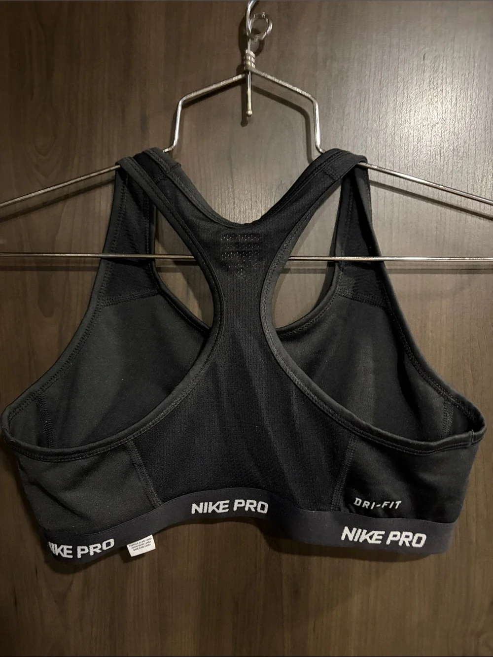 Nike Black & White Nike Pro Racerback Sports Bra dri-fit